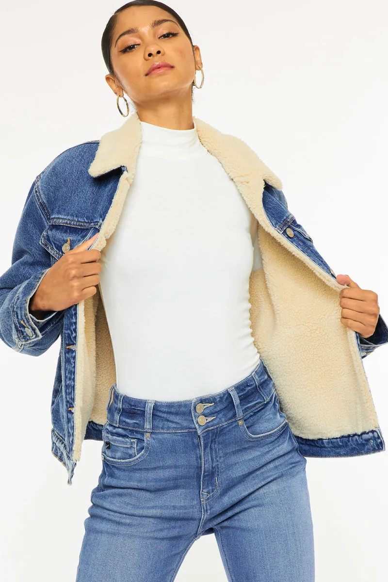 Rosalia  Cropped Sherpa Jacket