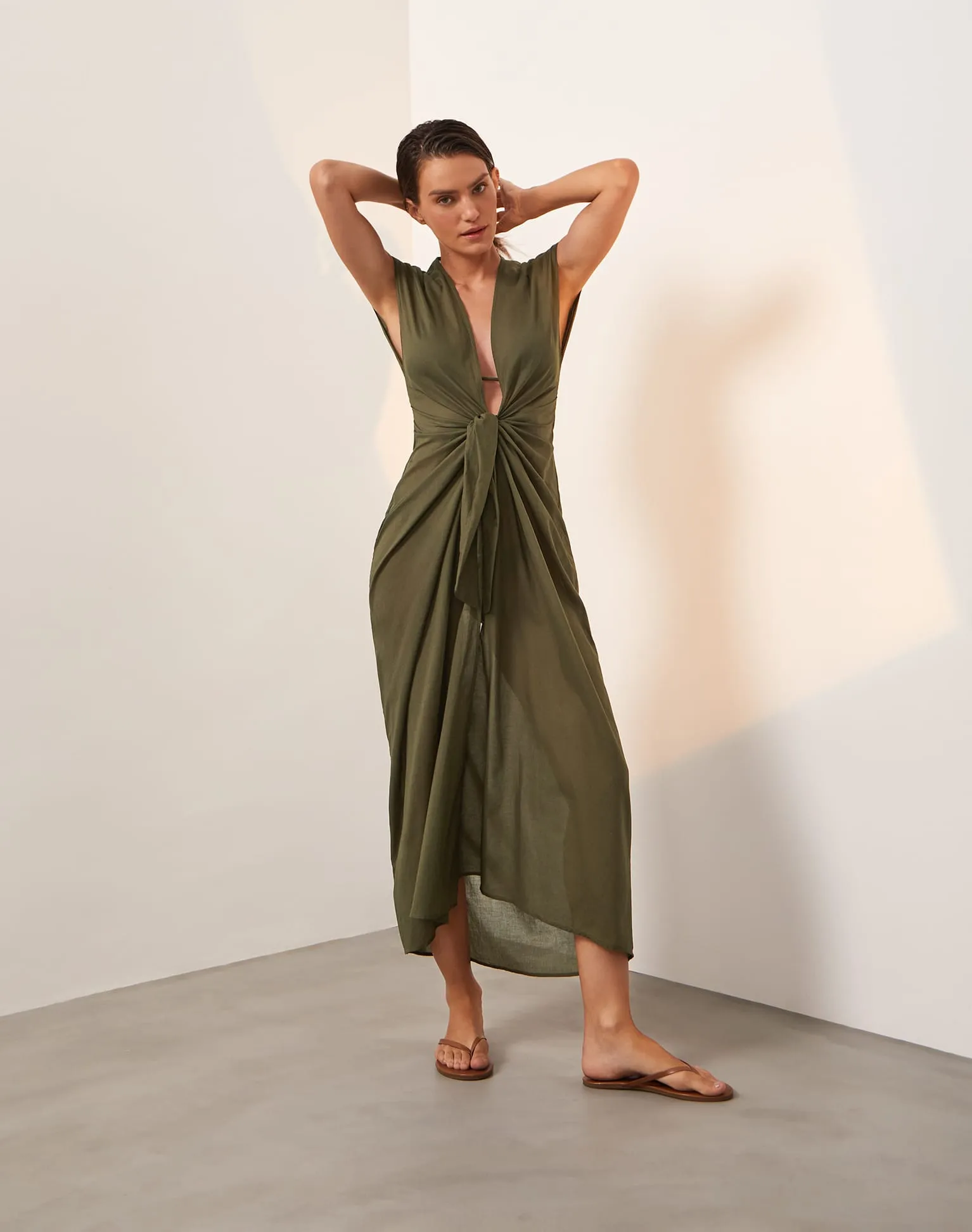Sasha Long Cover Up - Evergreen