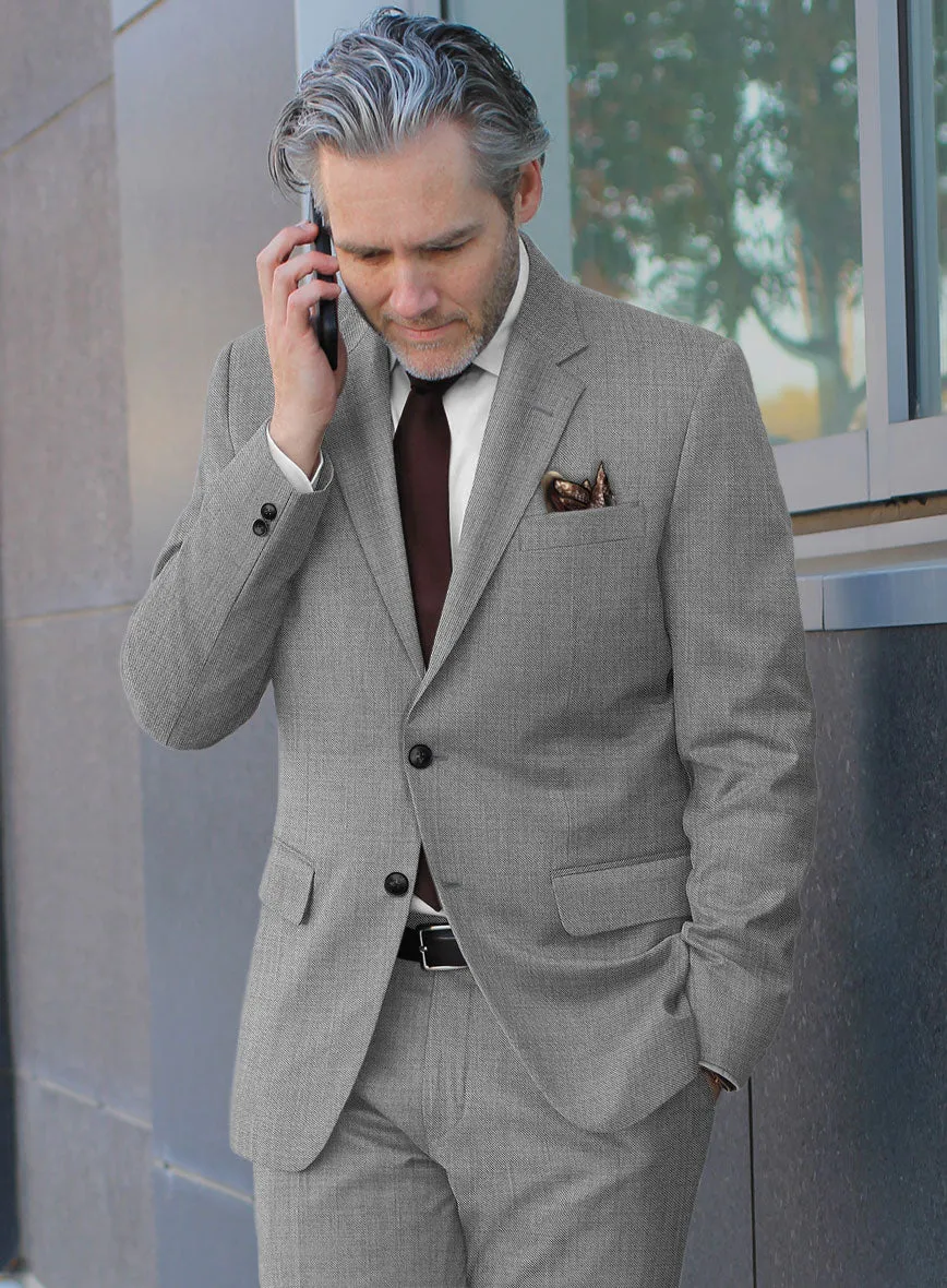 Scabal Jacobi Twill Gray Wool Jacket