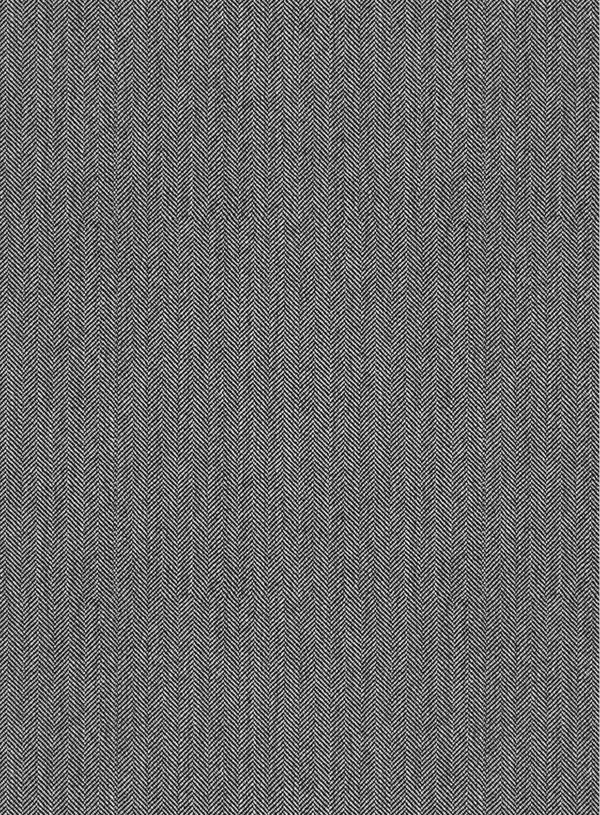 Scabal Lauchi Herringbone Gray Wool Jacket