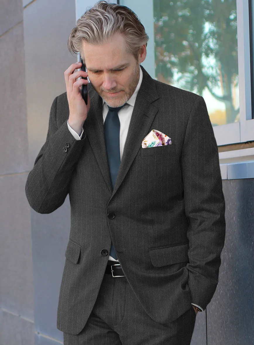 Scabal Litni Stripe Gray Wool Jacket