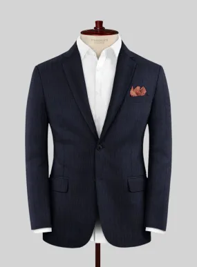 Scabal Londoner Allamo Stripe Blue Wool Jacket