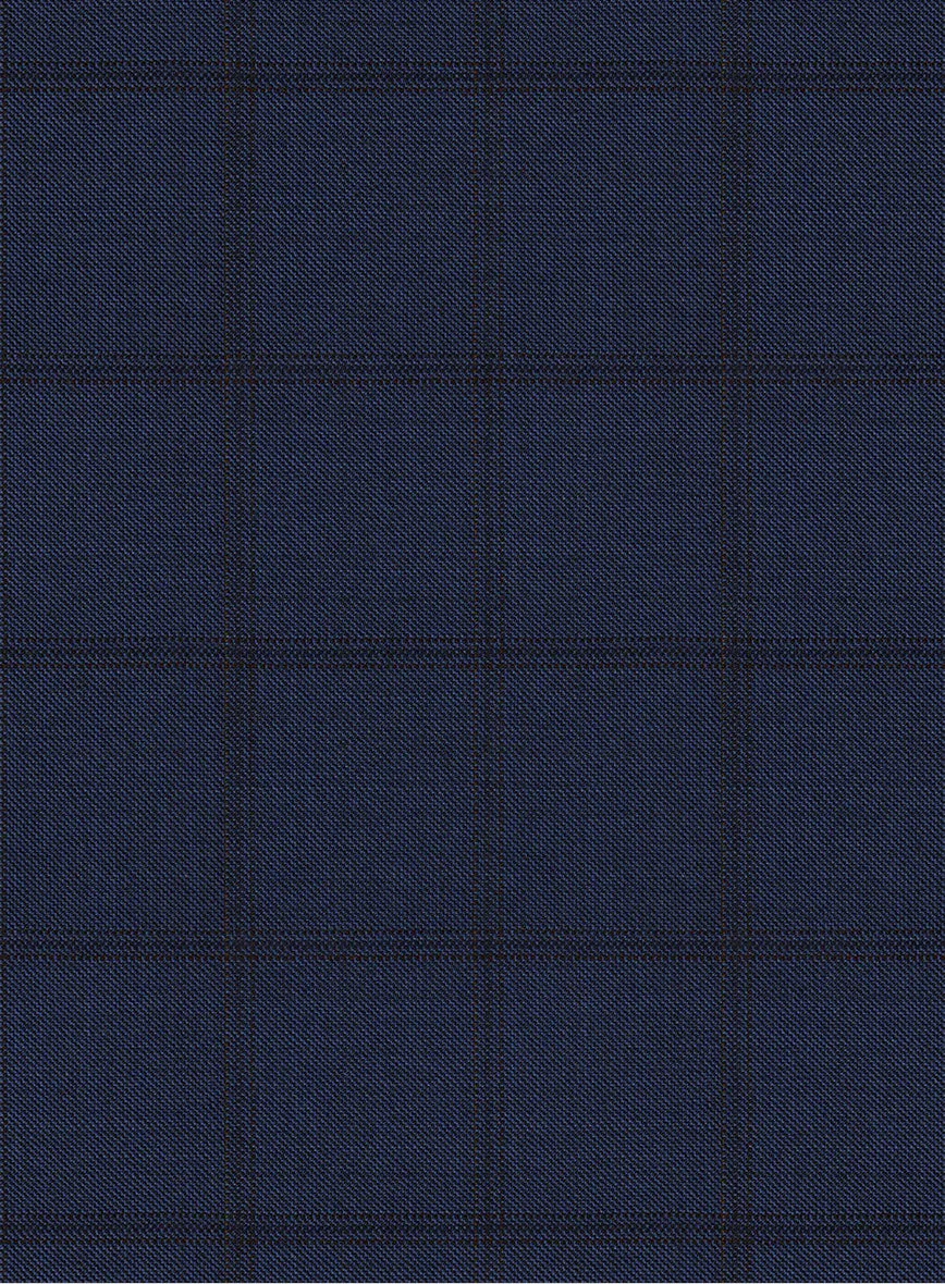 Scabal Londoner Eside Checks Blue Wool Jacket