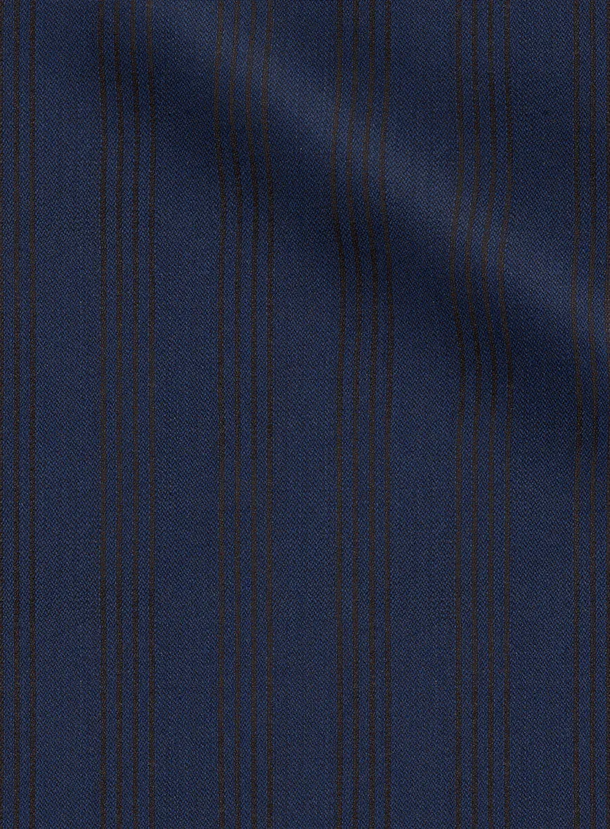Scabal Londoner Ilianti Stripe Blue Wool Jacket