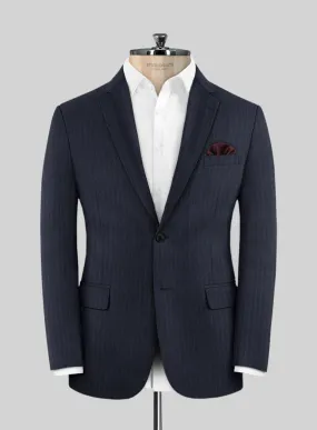 Scabal Londoner Jaspal Stripe Blue Wool Jacket
