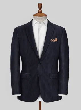 Scabal Londoner Nicaso Stripe Blue Wool Jacket