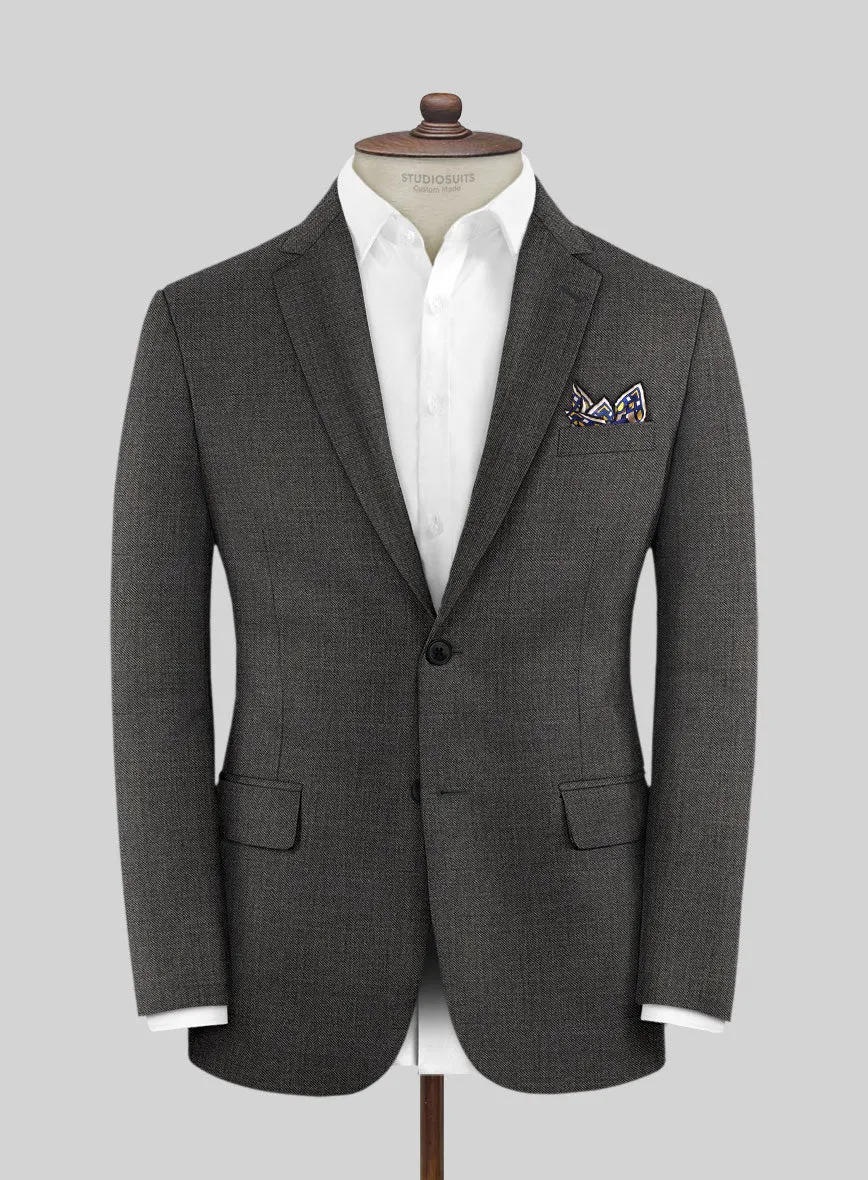 Scabal Londoner Twill Charcoal Wool Jacket