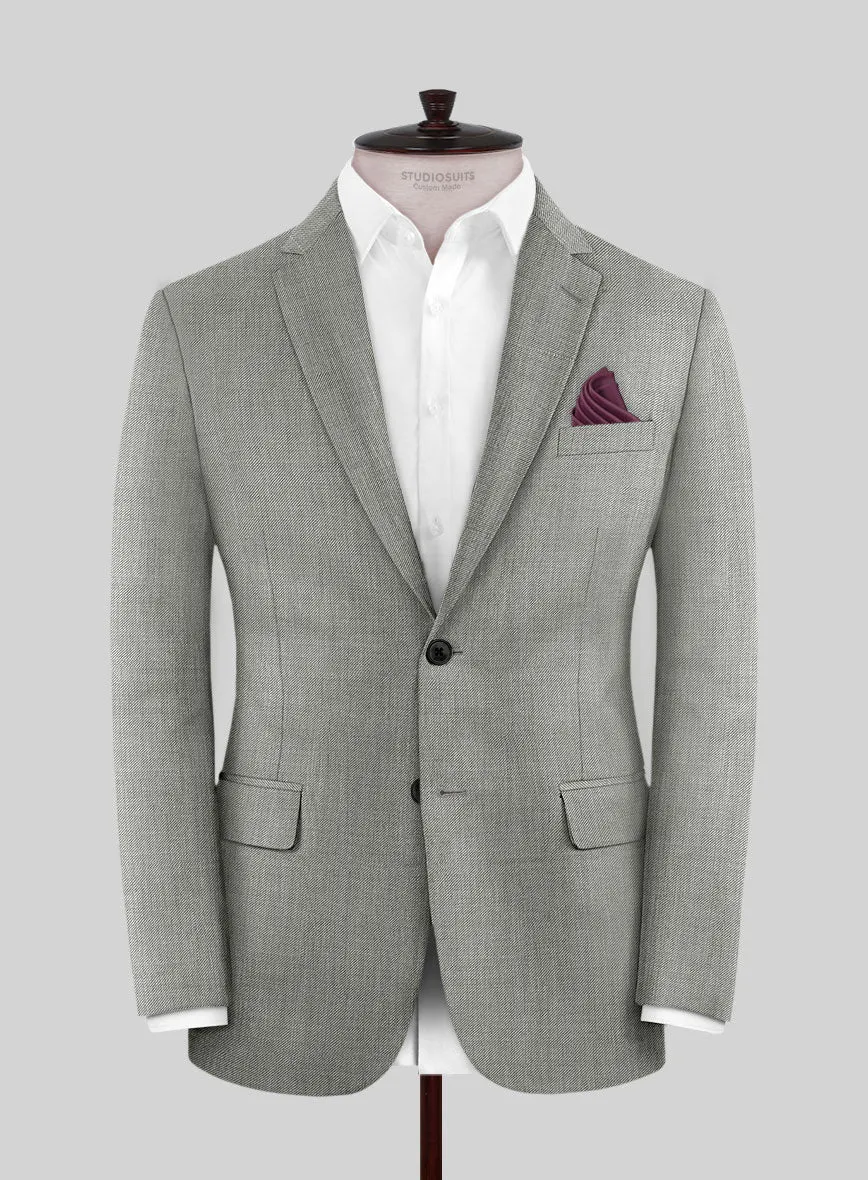 Scabal Londoner Twill Gray Wool Jacket