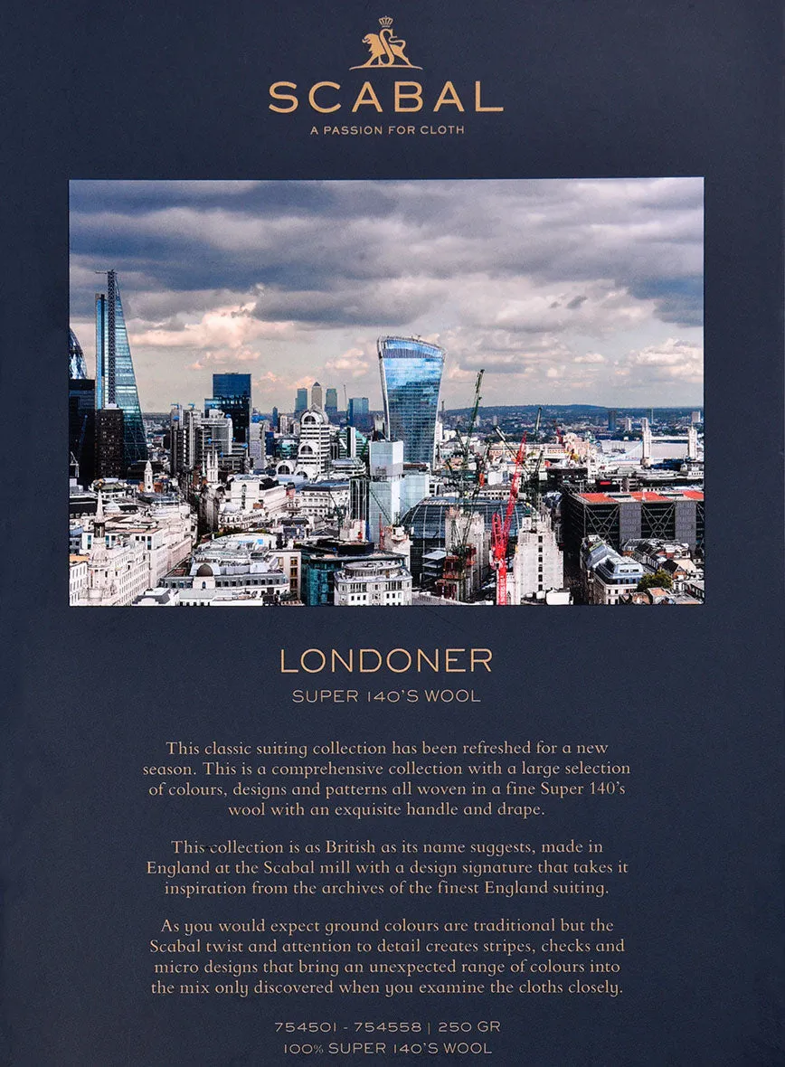 Scabal Londoner Twill Navy Wool Jacket