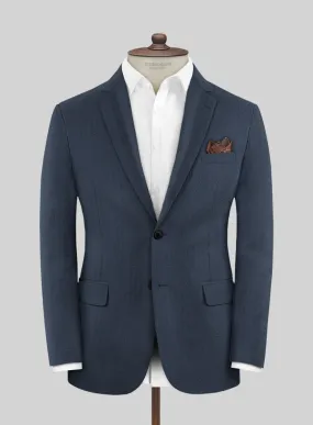 Scabal Nim Herringbone Blue Wool Jacket