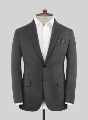 Scabal Rass Stripe Gray Wool Jacket