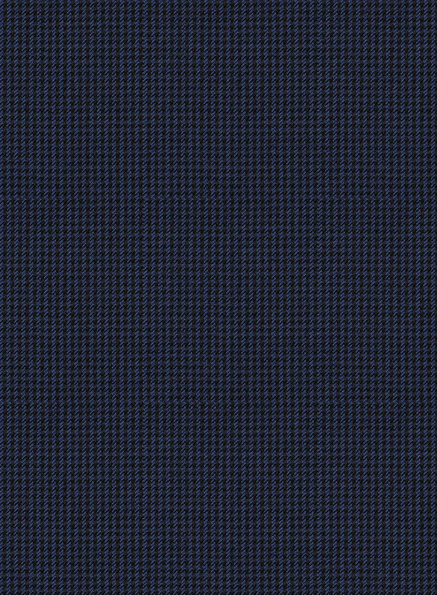 Scabal Rodol Houndstooth Blue Wool Jacket