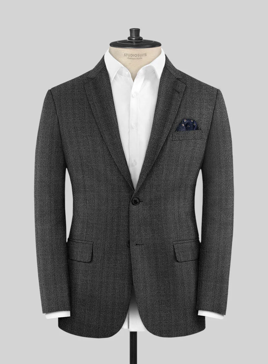 Scabal Steel Charcoal Wool Jacket