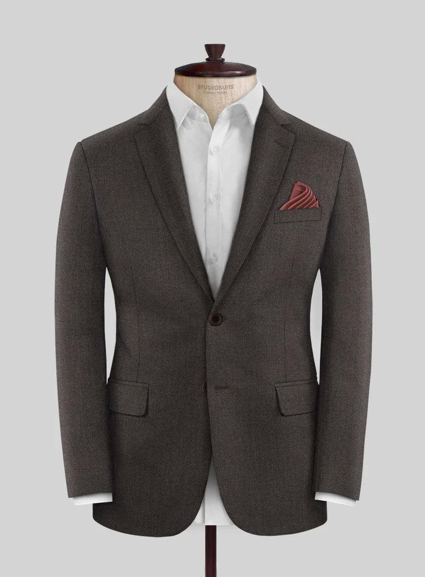 Scabal Tornado Twill Brown Wool Jacket