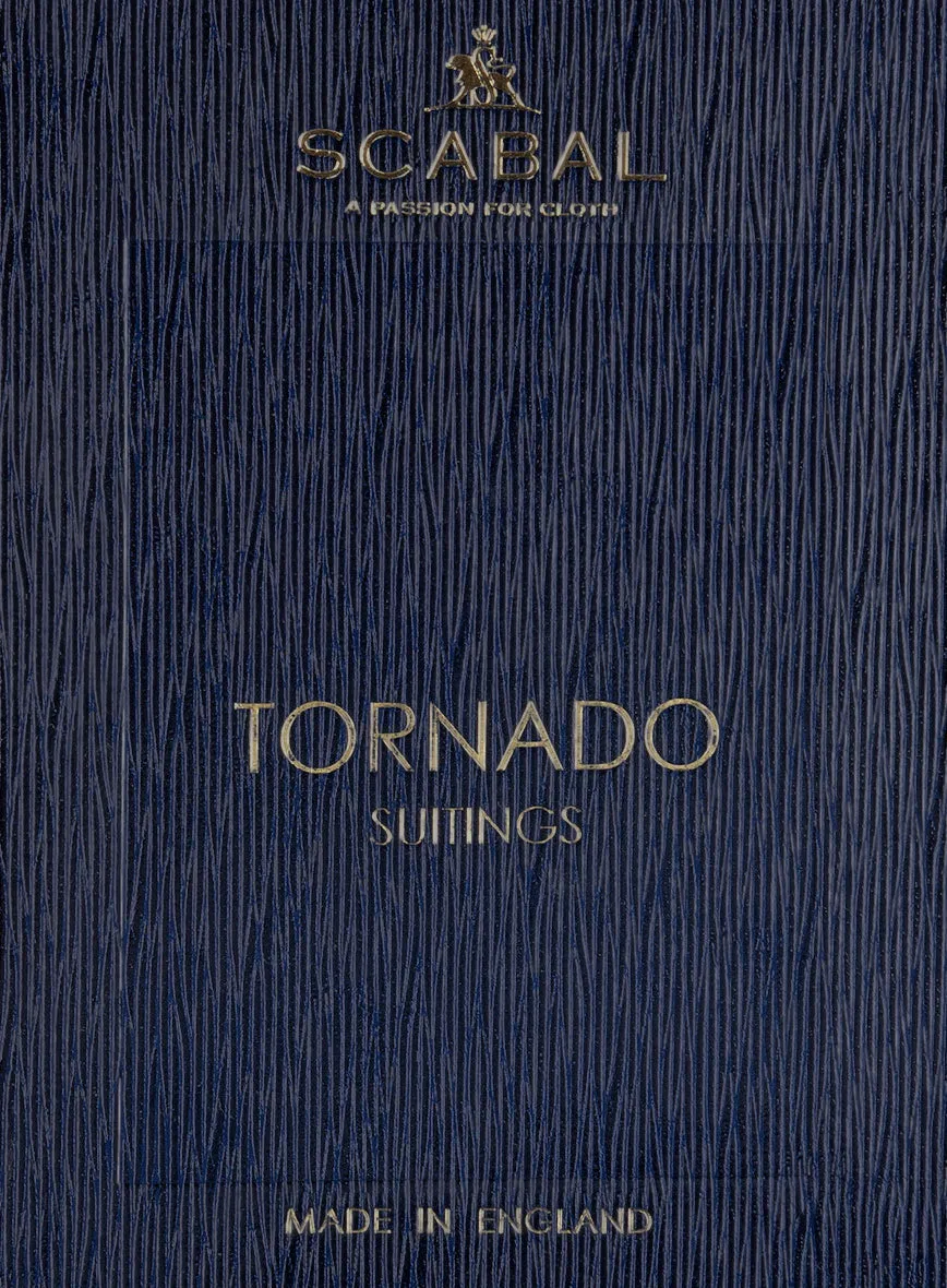 Scabal Tornado Twill Gray Blue Wool Jacket