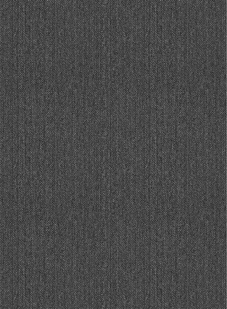 Scabal Uran Herringbone Gray Wool Jacket