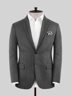 Scabal Uran Herringbone Gray Wool Jacket