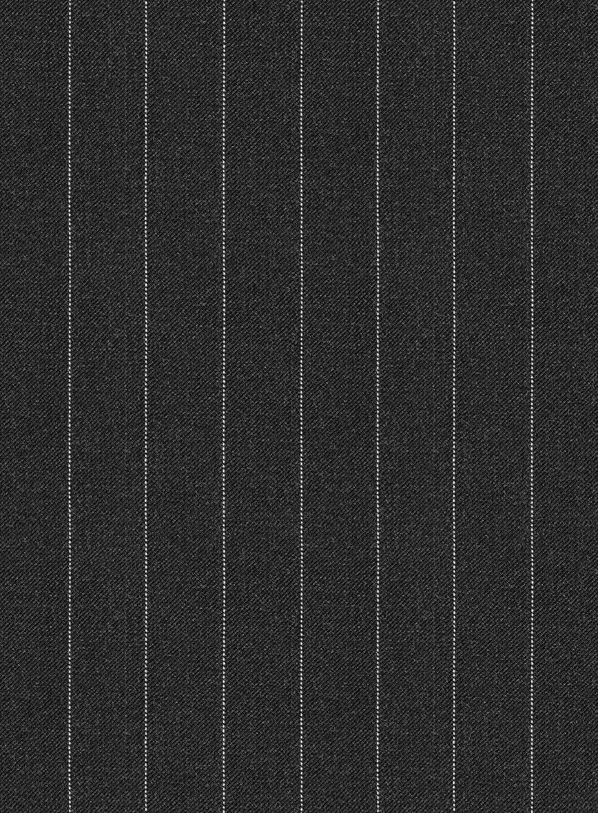 Scabal Ysido Stripe Charcoal Wool Jacket