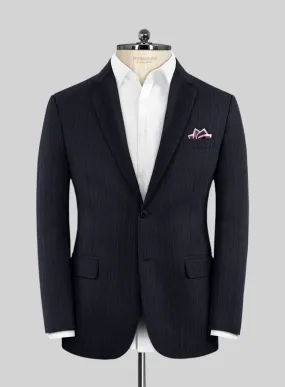 Scabal Zoillo Stripe Blue Wool Jacket