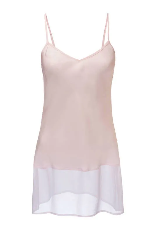 Sheer Edge Silk Tunic Pink Heavenly