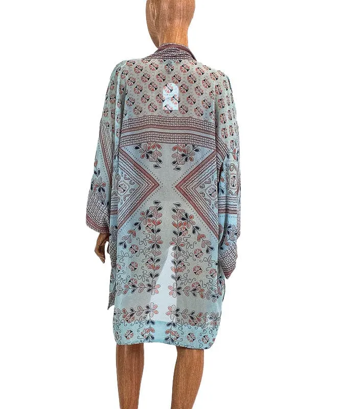 Sheer Printed Kimono