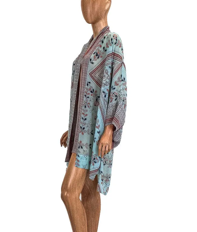 Sheer Printed Kimono
