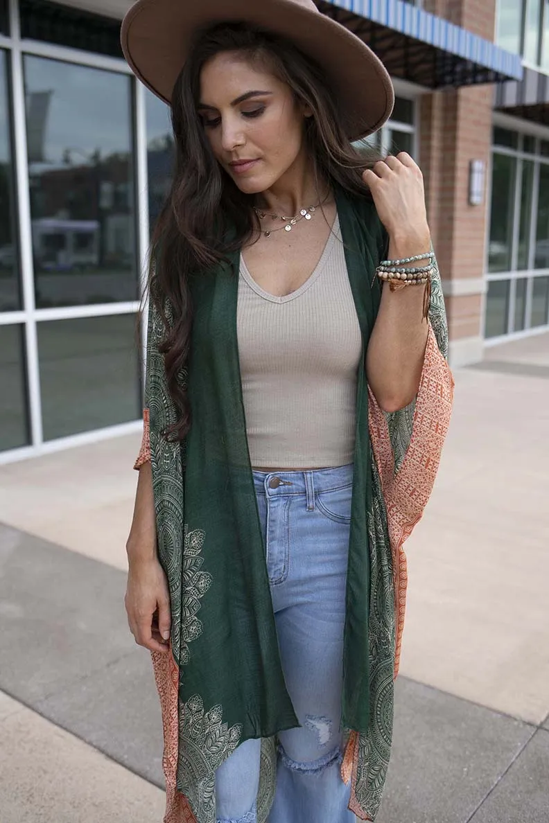 So Beloved Bohemian Mandala Duster Kimono