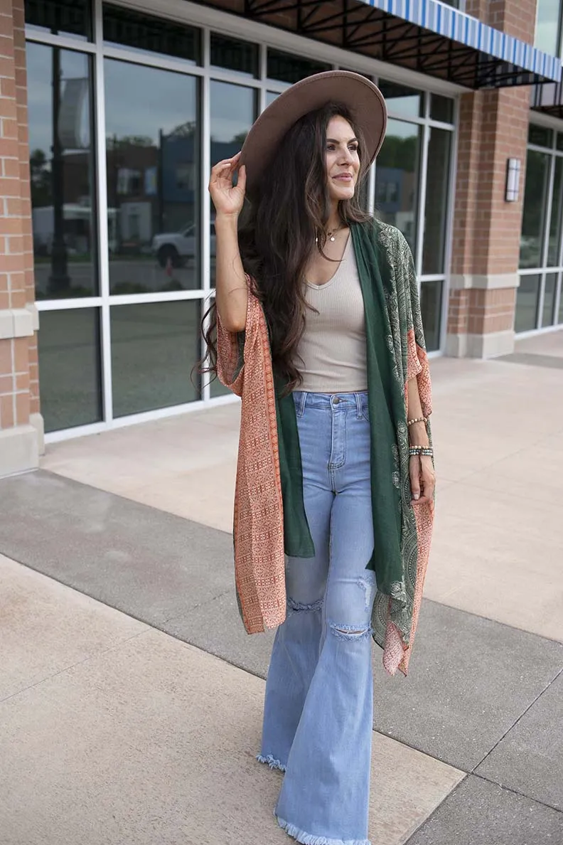 So Beloved Bohemian Mandala Duster Kimono