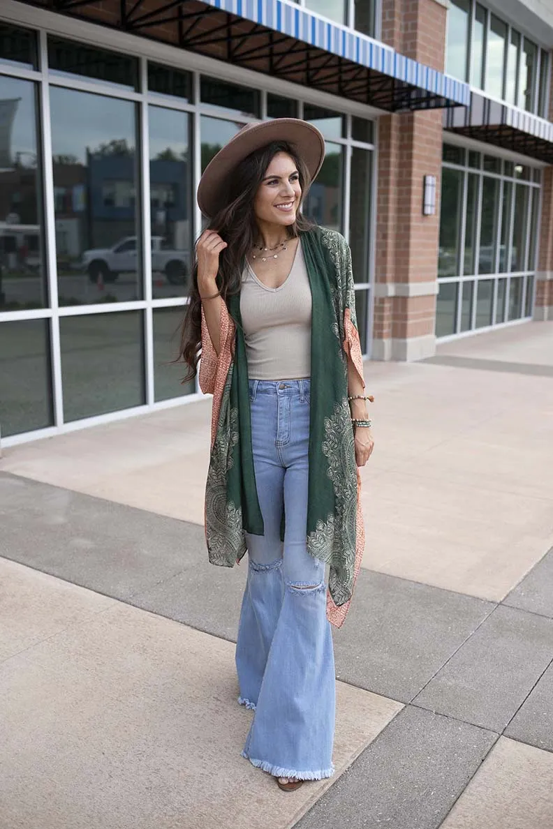 So Beloved Bohemian Mandala Duster Kimono