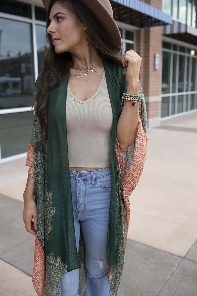 So Beloved Bohemian Mandala Duster Kimono