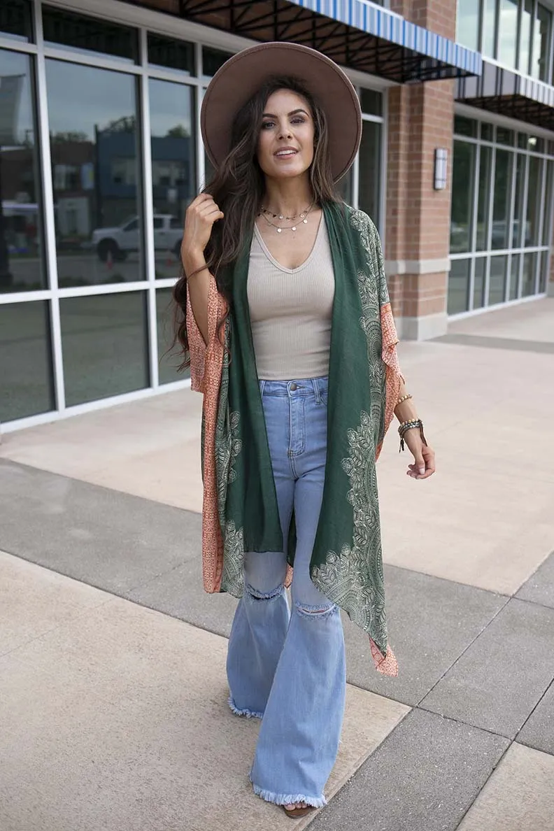 So Beloved Bohemian Mandala Duster Kimono