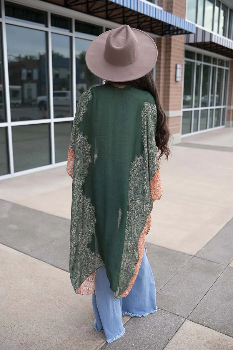 So Beloved Bohemian Mandala Duster Kimono