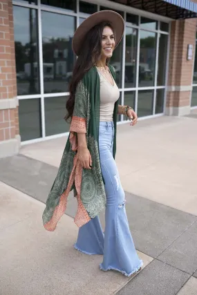 So Beloved Bohemian Mandala Duster Kimono