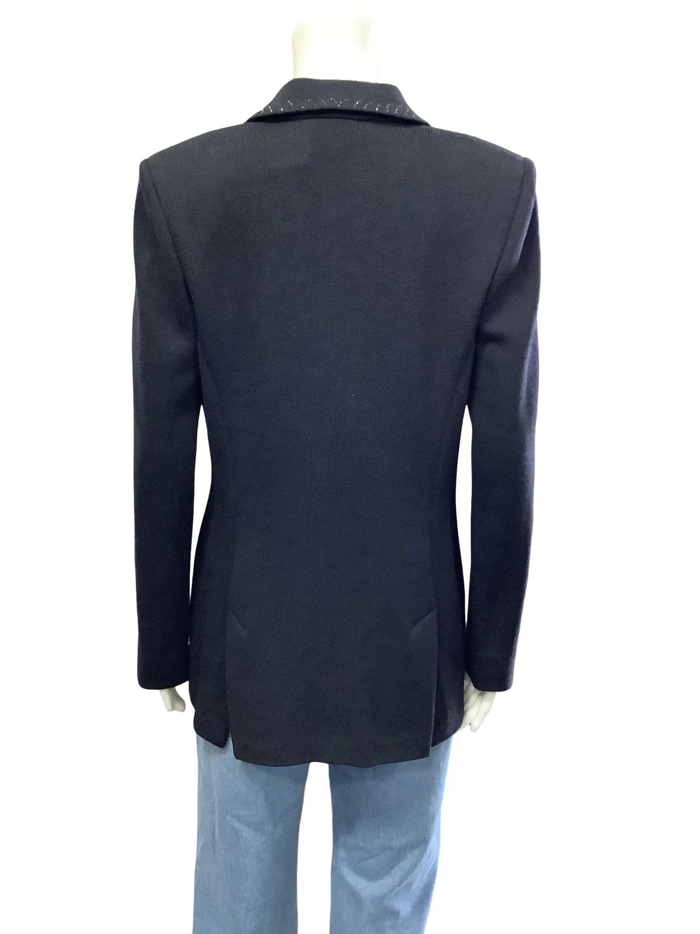 St. John Evening Blazer Black Embellished