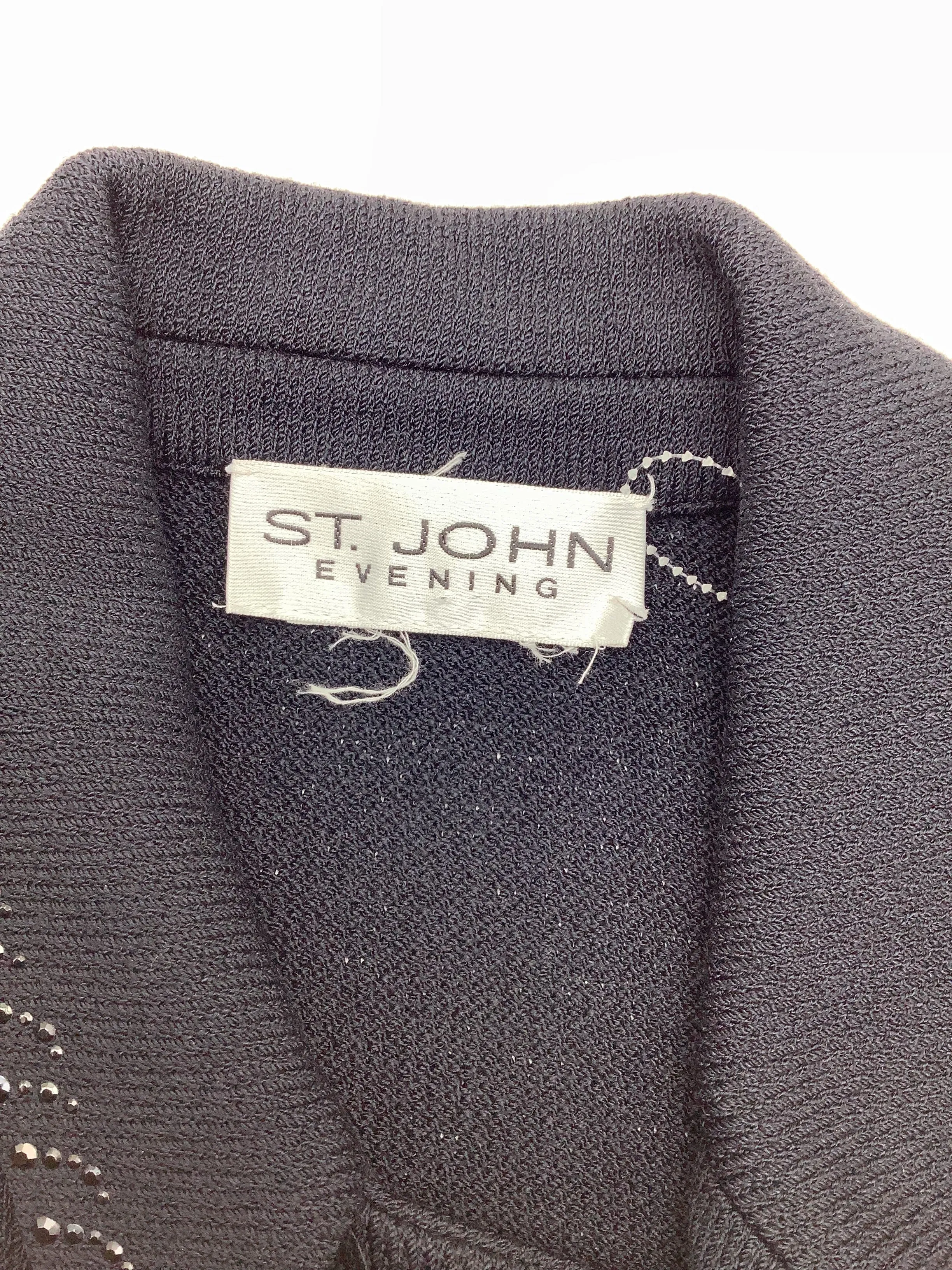 St. John Evening Blazer Black Embellished