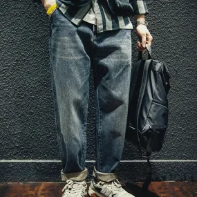 Straight All-match Men's Jeans P0022