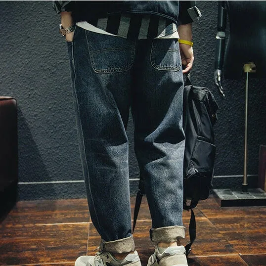 Straight All-match Men's Jeans P0022