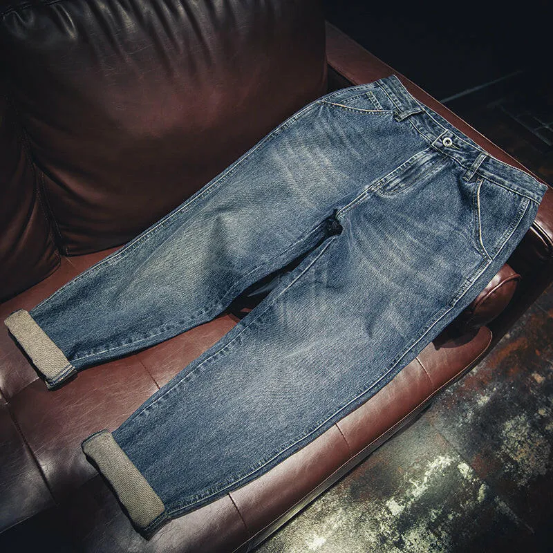 Straight All-match Men's Jeans P0022