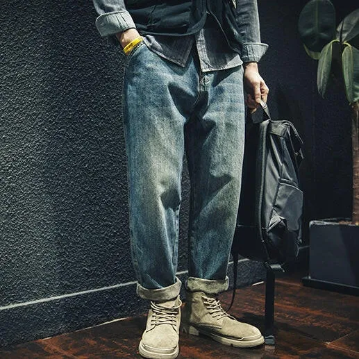 Straight Men's Jeans Pants P0007