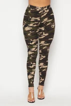 Super High Waisted Stretchy Skinny Jeans (S-3XL) - Camouflage