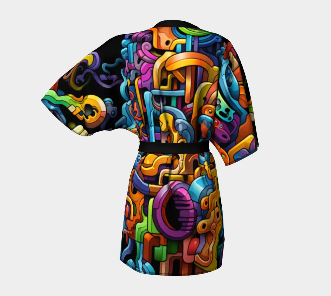 THE PIECES FIT KIMONO ROBE | ACIDMATH AI