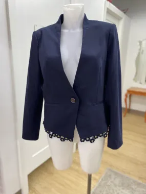Tommy Hilfiger lace/grommet trim blazer 12