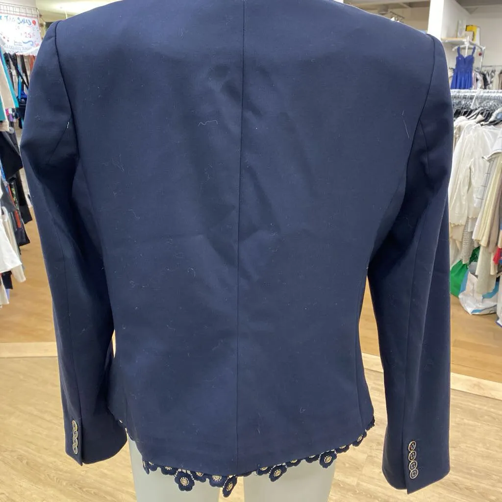 Tommy Hilfiger lace/grommet trim blazer 12