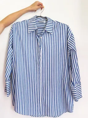 Tony Oversized Shirt - Blue
