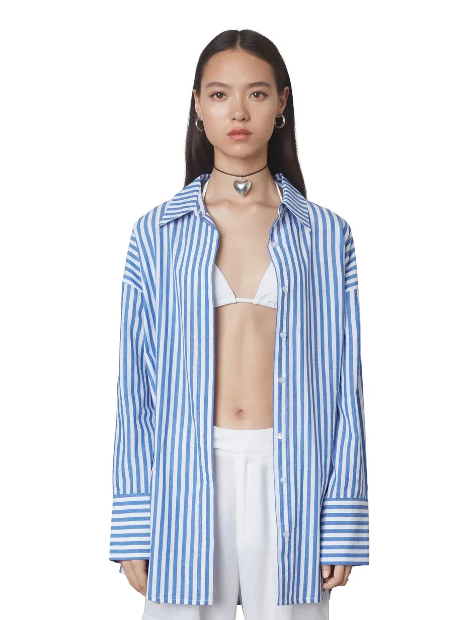 Tony Oversized Shirt - Blue
