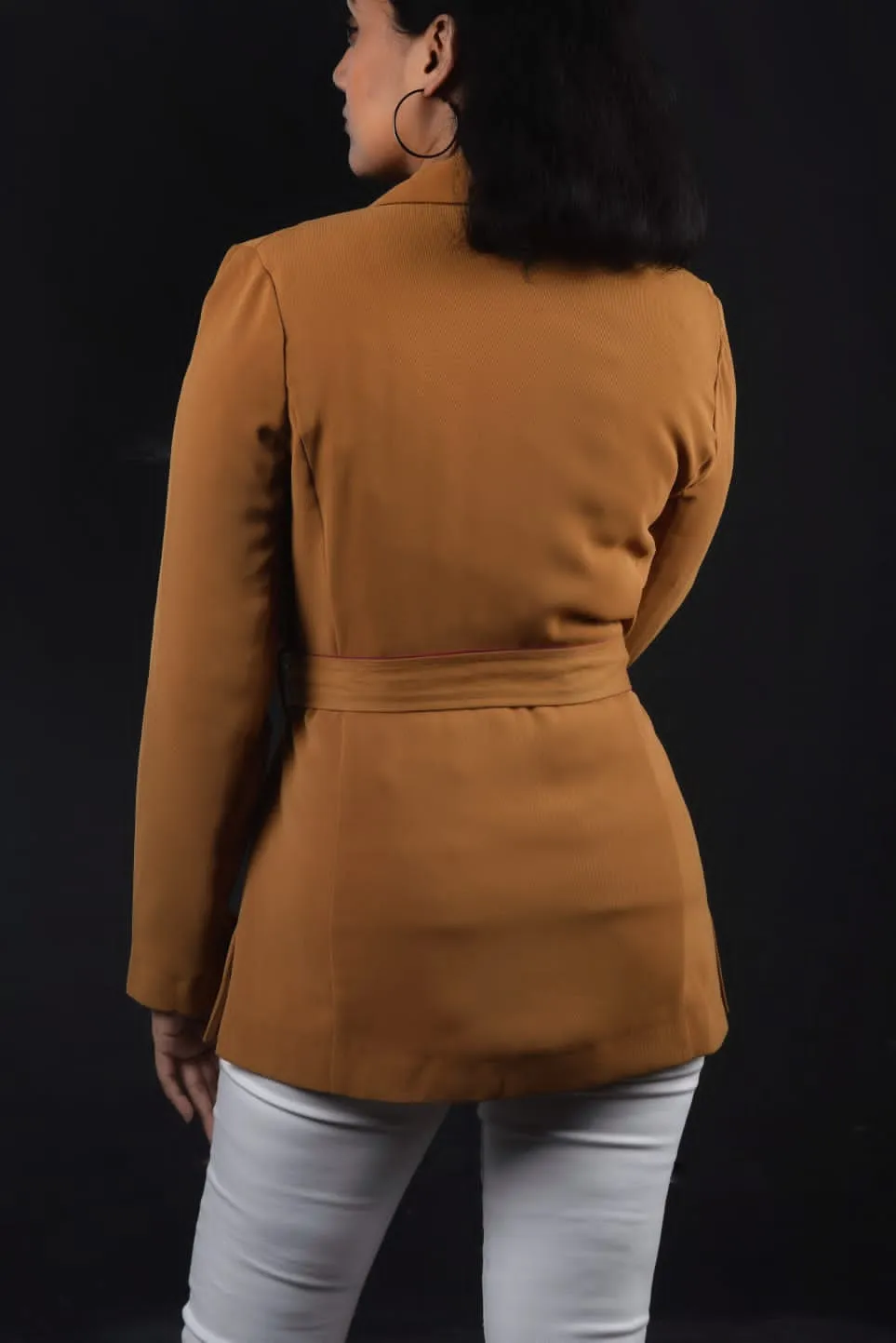 TU Woman Camel Belted Blazer