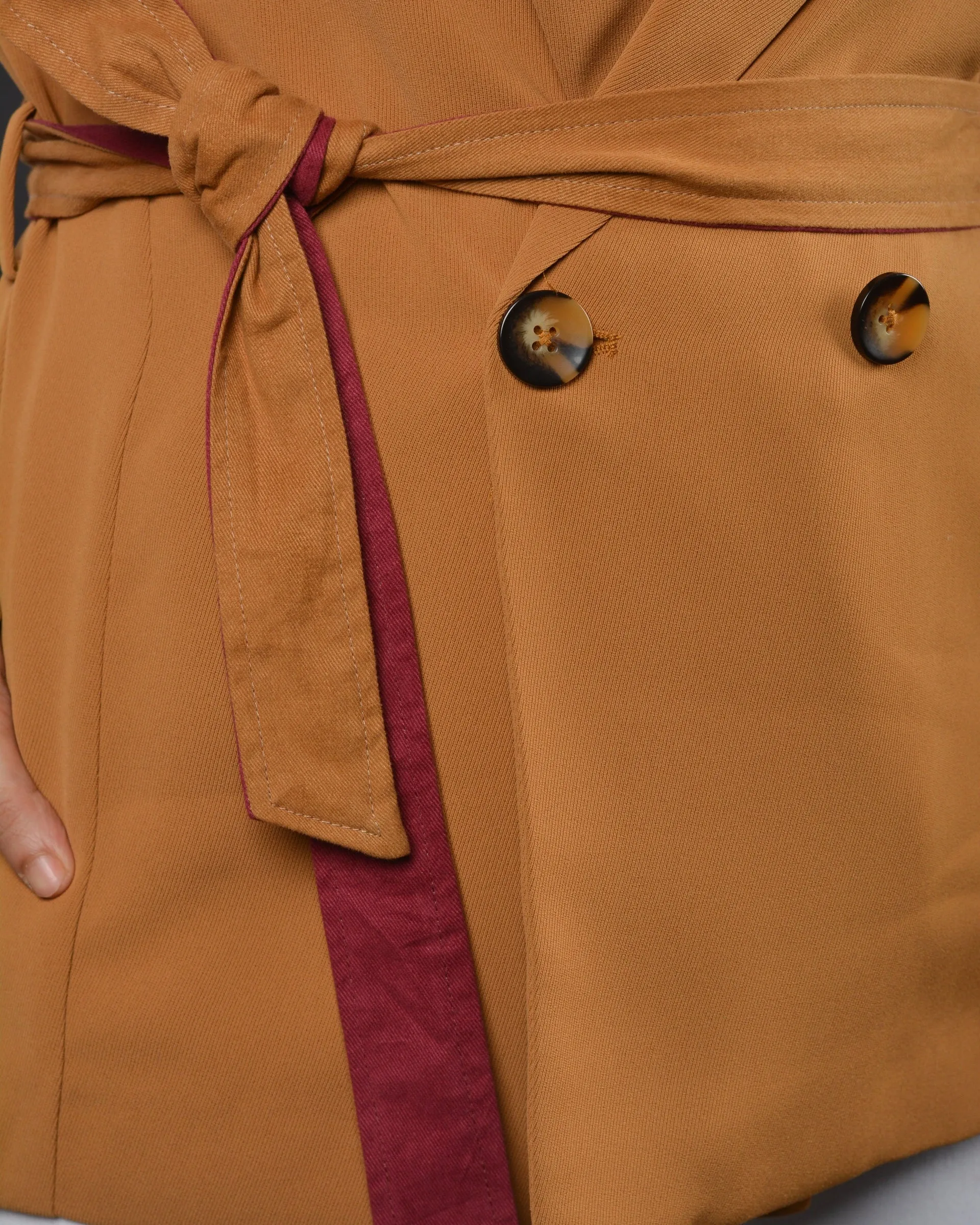 TU Woman Camel Belted Blazer