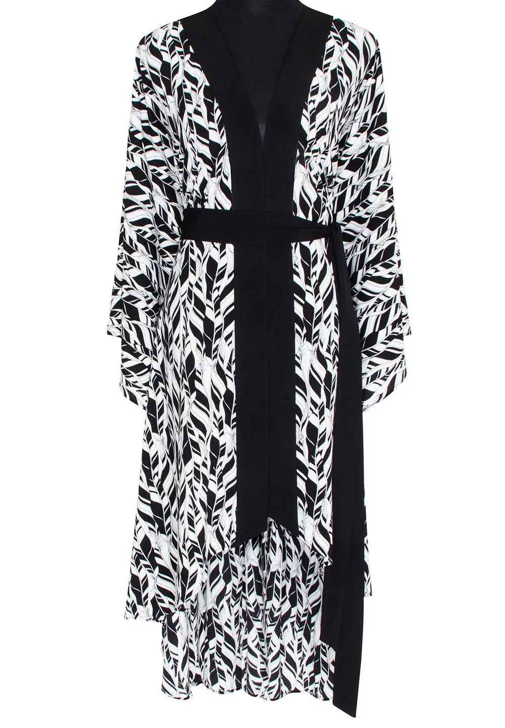 Tulum – Feathers Kimono Evil Eye (Black)