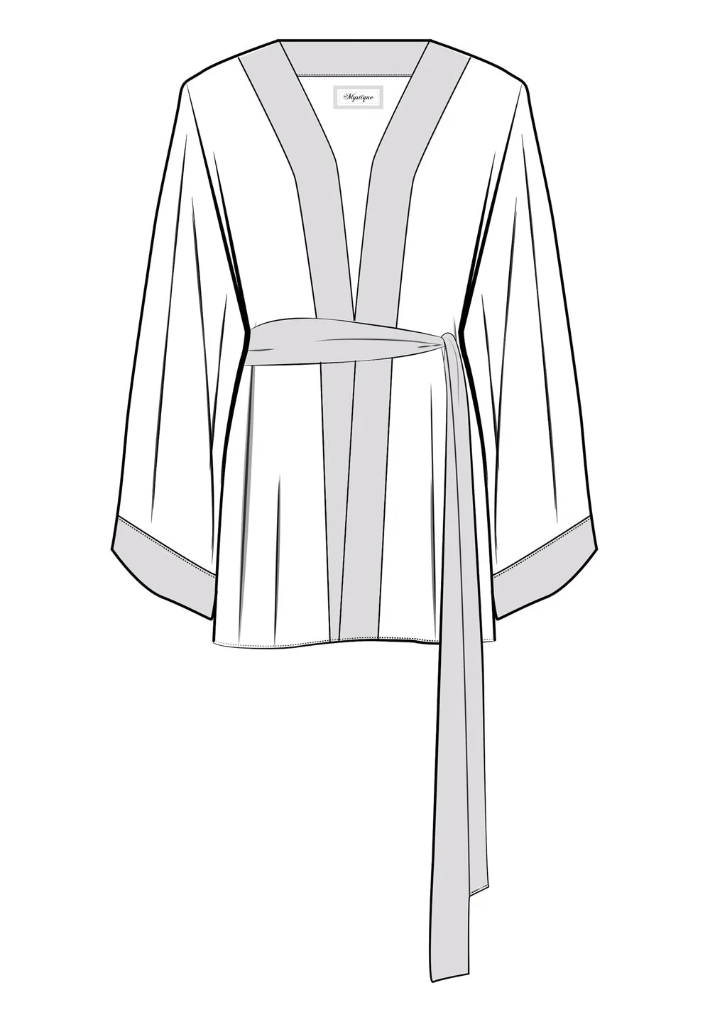 Tulum – Feathers Kimono Evil Eye (Black)