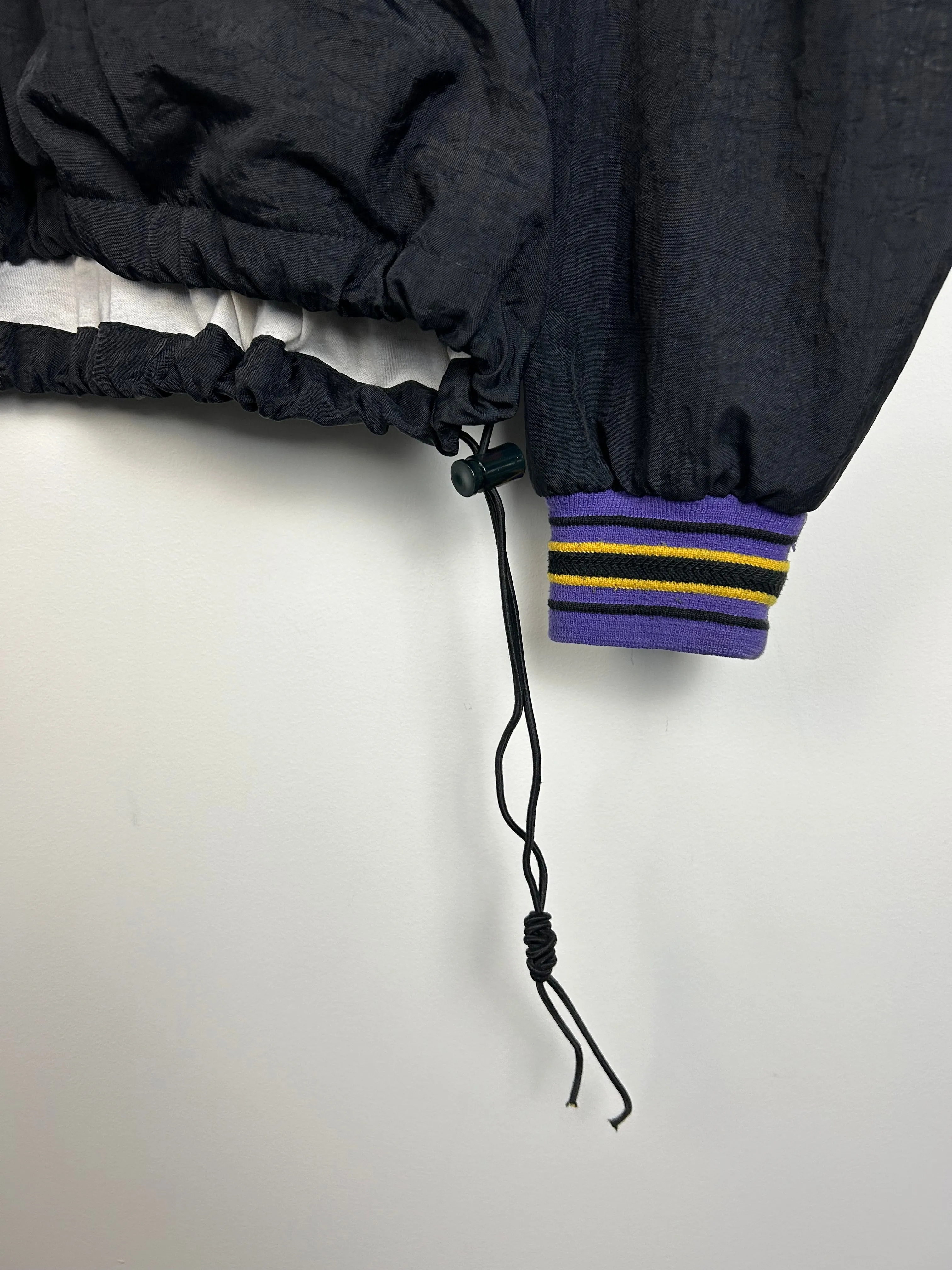 Vintage 90's Champion Minnesota Vikings Pro Line Black Pullover Windbreaker